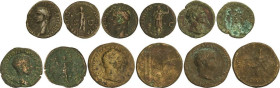ROMAN COINS: ROMAN EMPIRE
Lote 6 monedas As (3), Sestercio (3). AE. As: Claudio (2), Trajano. SESTERCIO: Nerón, Domiciano, Gordiano III. A EXAMINAR. ...