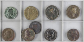 ROMAN COINS: ROMAN EMPIRE
Lote 9 monedas Sestercios. VARIOS EMPERADORES. AE. A EXAMINAR. BC a MBC-.