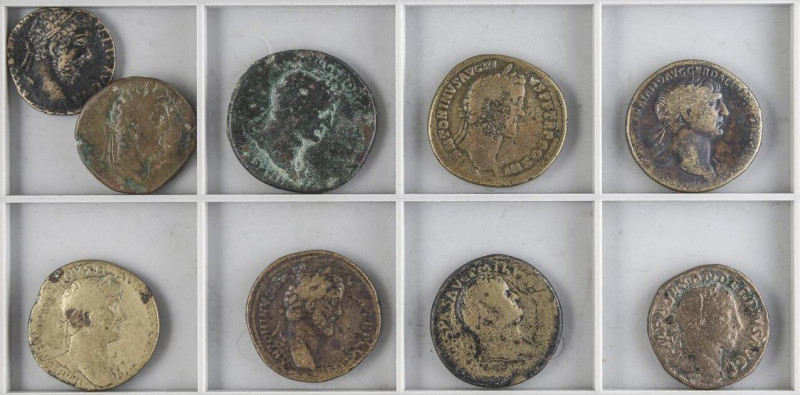 ROMAN COINS: ROMAN EMPIRE
Lote 9 monedas Sestercios. VARIOS EMPERADORES. AE. A ...