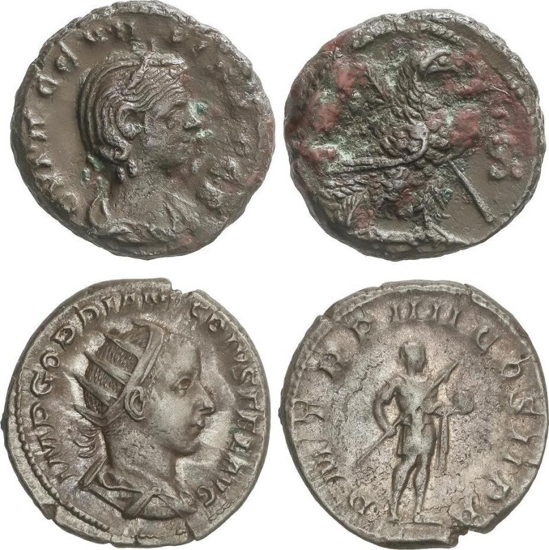 ROMAN COINS: ROMAN EMPIRE
Lote 2 monedas Antoniniano y tetradracma. SEVERINA y ...