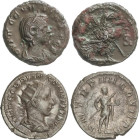 ROMAN COINS: ROMAN EMPIRE
Lote 2 monedas Antoniniano y tetradracma. SEVERINA y GORDIANO III. AR, Ve. Tetradracma Severina Alejandría Gic-4760 y Anton...