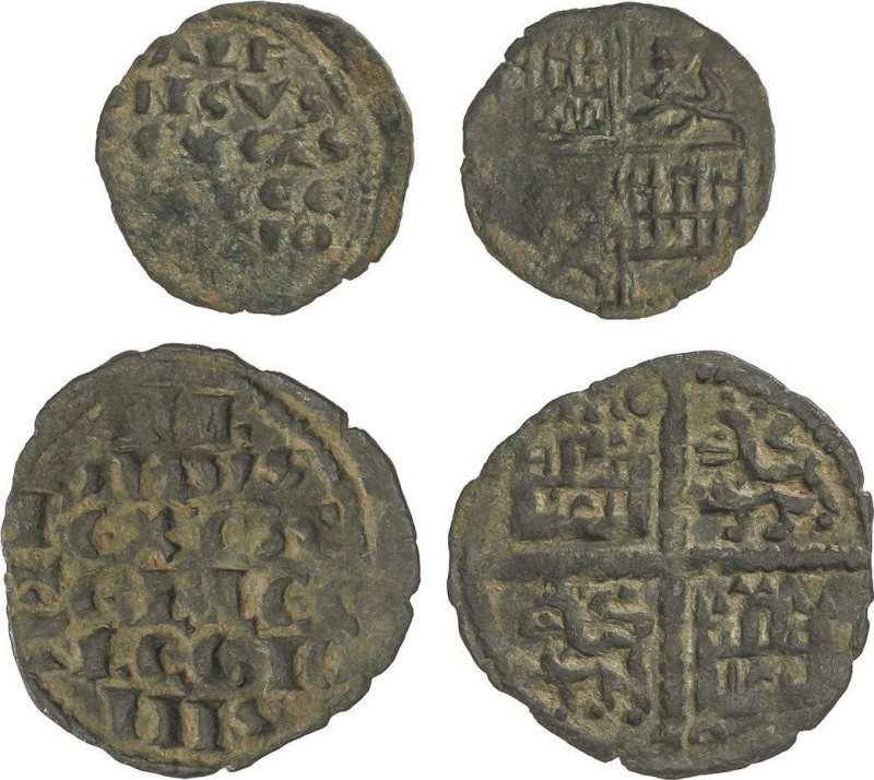 MEDIEVAL COINS: KINGDOM OF CASTILE AND LEÓN
Lote 2 monedas Óbolo y Dinero. ALFO...