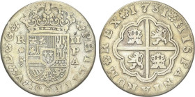 SPANISH MONARCHY: PHILIP V
2 Reales. 1731. SEVILLA. P.A. 5,5 grs. AC-987. MBC-.