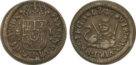 SPANISH MONARCHY: FERDINAND VI
1 Maravedí. 1747. SEGOVIA. 1,32 grs. AC-19. EBC-.