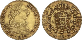 SPANISH MONARCHY: CHARLES III
1 Escudo. 1787. MADRID. D.V. 3,33 grs. (Leves golpecitos). AC-1370. MBC+.