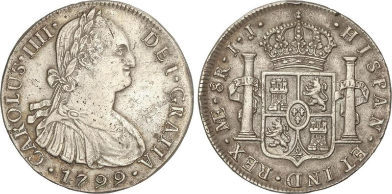 SPANISH MONARCHY: CHARLES IV
8 Reales. 1799. LIMA. I.J. 26,4 grs. (Rayitas y go...