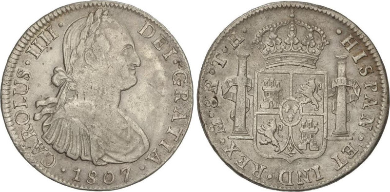 SPANISH MONARCHY: CHARLES IV
8 Reales. 1807. MÉXICO. T.H. 26,66 grs. AC-986. MB...