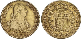 SPANISH MONARCHY: CHARLES IV
2 Escudos. 1801. MADRID. F.M. 6,65 grs. AC-1301. MBC-/MBC.