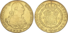 SPANISH MONARCHY: CHARLES IV
4 Escudos. 1792. MADRID. M.F. 13,37 grs. (Leves restos de soldadura a las 12h). AC-1475. MBC/MBC+.