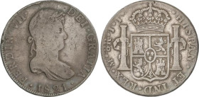 SPANISH MONARCHY: FERDINAND VII
8 Reales. 1821. MÉXICO. J.J. 26,55 grs. Pátina. AC-1337. MBC-.