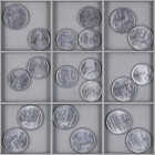PESETA SYSTEM: ESTADO ESPAÑOL
Lote 64 monedas 5 (34) y 10 Céntimos (30). 1940, 1941, 1945 y 1953. La mayoria SC. 5 Céntimos: 5x 1940, 15x 1941, 13x 1...