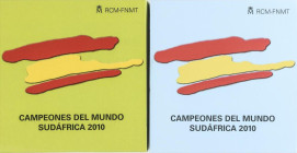 PESETA SYSTEM: JUAN CARLOS I
Serie 2 monedas 10 y 20 Euro. 2010. CAMPEONES DEL MUNDO SUDÁFRICA 2010. AU, AR. En estuches originales con certificado. ...