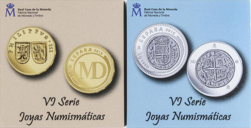 PESETA SYSTEM: JUAN CARLOS I
Serie 2 monedas 10 y 20 Euro. 2015. VI JOYAS NUMIS...