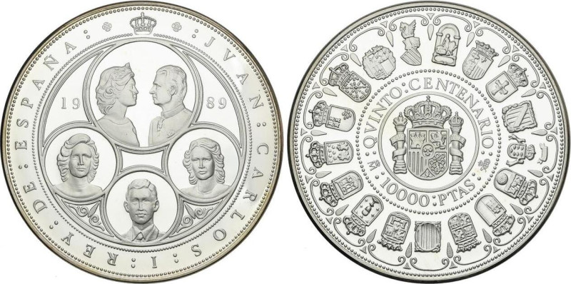 PESETA SYSTEM: V CENTENARIO
10.000 Pesetas (Cincuentín). 1989. AR. I Serie. Aut...