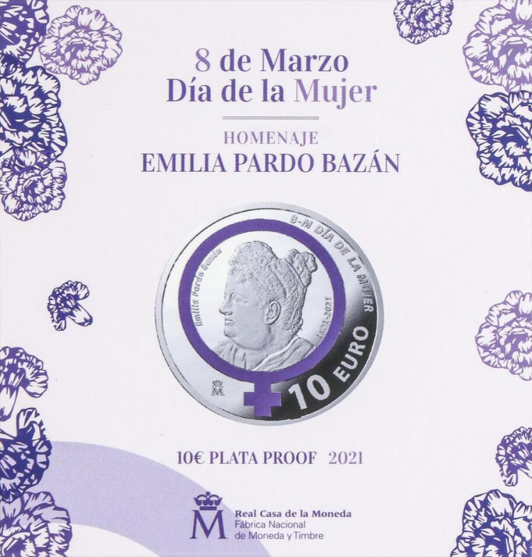 PESETA SUSTEM: FELIPE VI
10 Euro. 2021. 8 de MARZO. DÍA DE LA MUJER. HOMENAJE A...