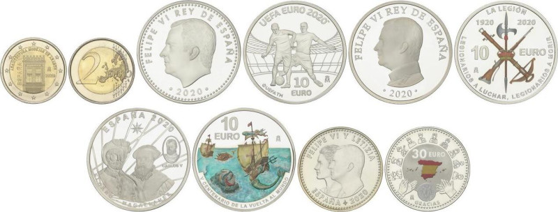 PESETA SUSTEM: FELIPE VI
Set 4 monedas 10 (3)y 30 Euro. 2020. SELECCIÓN MONEDAS...