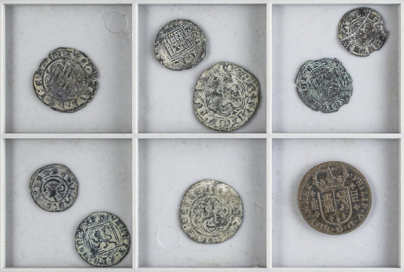 LOTS AND COLLECTIONS
Lote 9 monedas. MONEDA MEDIEVAL y FELIPE V. Incluye dos mo...