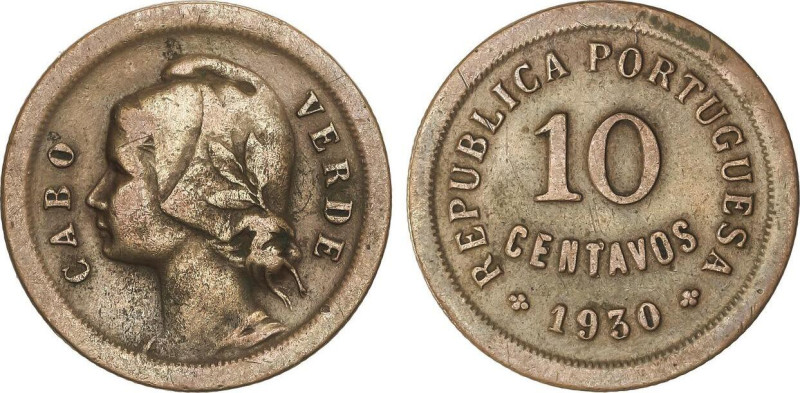 WORLD COINS: CAPE VERDE
10 Centavos. 1930. 3,86 grs. Br. KM-2. MBC.