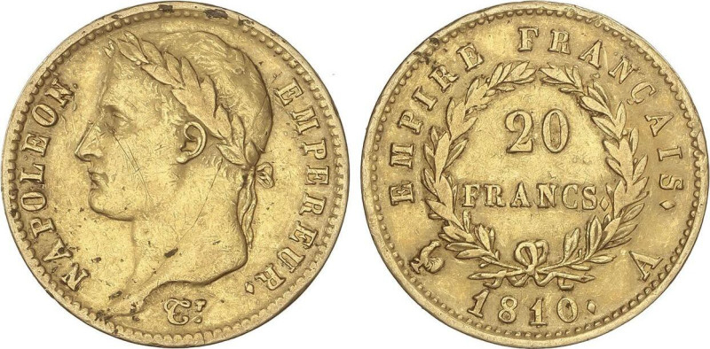 WORLD COINS: FRANCE
20 Francs. 1810-A. NAPOLEON EMPEREUR. PARIS. 6,38 grs. AU (...