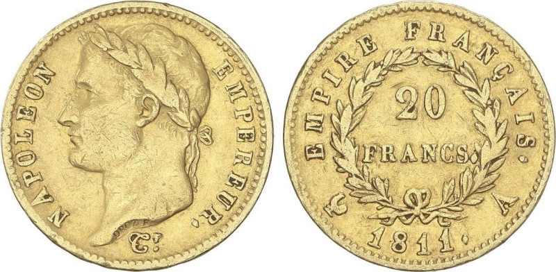 WORLD COINS: FRANCE
20 Francs. 1811-A. NAPOLEON EMPEREUR. PARIS. 6,39 grs. AU (...