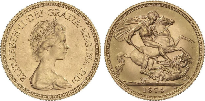 WORLD COINS: GREAT BRITAIN
Sovereign. 1974. ELIZABETH II. 7,98 grs. AU (917). (...