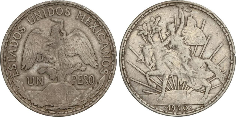 WORLD COINS: MEXICO
1 Peso. 1910. 26,88 grs. AR. Caballito. (Golpecitos y leve ...