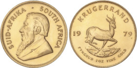 WORLD COINS: SOUTH AFRICA
Krugerrand. 1979. 33,92 grs. AU (917). Fr-B1; KM-73. SC-.