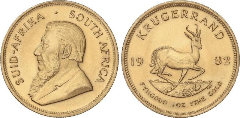 WORLD COINS: SOUTH AFRICA
Krugerrand. 1982. 33,89 grs. AU (917). Fr-B1; KM-73. ...