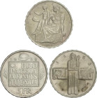 WORLD COINS: SWITZERLAND
Lote 3 monedas 5 Francs. 1936, 1948 y 1963. AR. Confederation Armament Fund, Swiss Constitution Centennial y Red Cross Cente...
