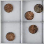 WORLD COINS: YEMEN
Lote 5 monedas 1/2 Baiza. 1291 d.C. (1874 d.C.). SULTANATE OF LAHEJ. AE. Western Aden Protectorate. (Manchitas y pequeñas oxidacio...