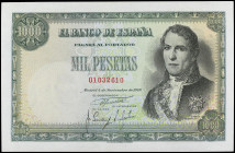 SPANISH BANK NOTES: ESTADO ESPAÑOL
1.000 Pesetas. 4 Noviembre 1949. Ramón de Santillán. Ed-458. EBC+.