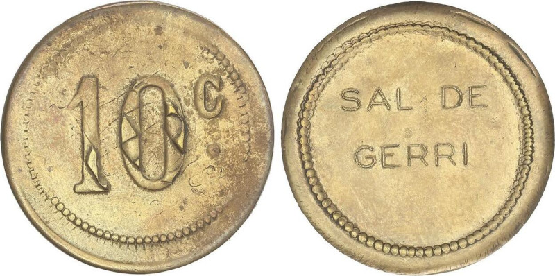 COOPERATIVE AND ADVERTISING TOKENS
10 Céntimos. SAL DE GERRI. Latón. L-No Cat. ...