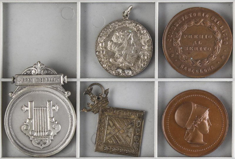 SPANISH MEDALS
Lote 5 medallas. Finales siglo XIX y principios siglo XX. BARCEL...