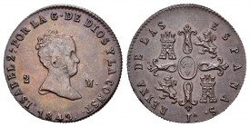 Isabel II (1833-1868). 2 maravedís. 1849. Jubia. (Cal-548). Ae. 2,62 g. EBC-. Est...60,00.