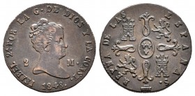 Isabel II (1833-1868). 2 maravedís. 1848. Segovia. (Cal-560). Ae. 2,51 g. MBC+. Est...18,00.