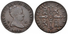 Isabel II (1833-1868). 8 maravedís. 1846. Jubia. (Cal-484). Ae. 11,47 g. EBC-. Est...45,00.