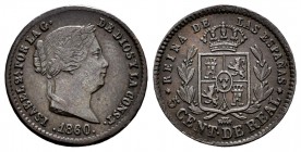 Isabel II (1833-1868). 5 céntimos de real. 1860. Segovia. (Cal-617). Ae. 1,81 g. MBC+. Est...20,00.