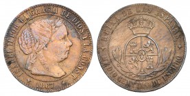 Isabel II (1833-1868). 1/2 céntimo de escudo. 1867. Jubia. OM. (Cal-673). Ae. 1,23 g. MBC+. Est...15,00.