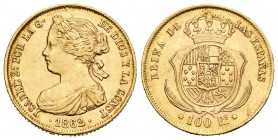 Isabel II (1833-1868). 100 reales. 1862. Sevilla. (Cal-40). Au. 8,39 g. EBC. Est...260,00.
