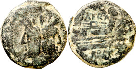 (150 a.C.). Gens Afrania. As. (Spink 722) (Craw. 206/2). 19,08 g. MBC-.