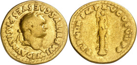 (79 d.C.). Tito. Áureo. (Spink 2488 var) (Co. 288) (RIC. 44) (Calicó 768). 6,80 g. BC+.