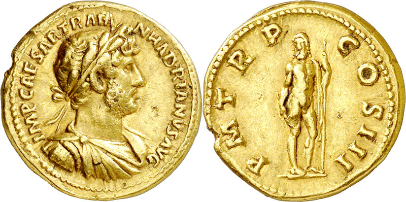 (119-120 d.C.). Adriano. Áureo. (Spink 3406) (Co. 1058) (RIC. 211) (Calicó 1301)...