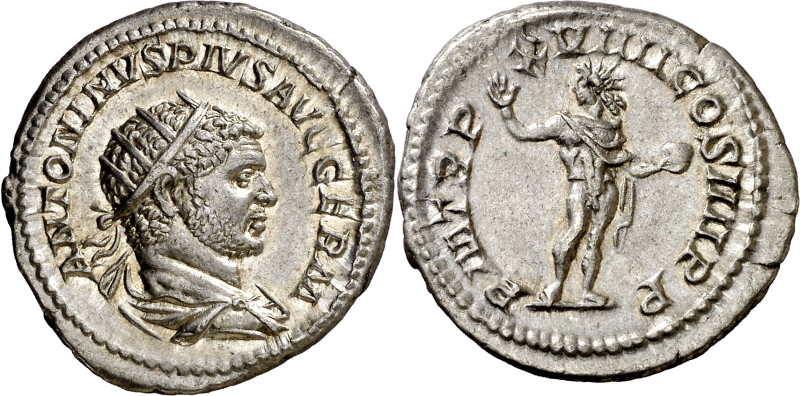 (216 d.C.). Caracalla. Antoniniano. (Spink 6777) (S. 358) (RIC. 281a). 5,39 g. E...