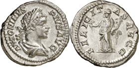 (205 d.C.). Caracalla. Denario. (Spink 6799) (S. 64) (RIC. 127). 3,35 g. MBC+.