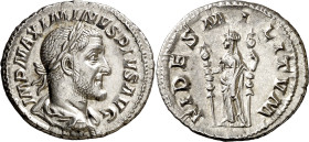 (235-236 d.C.). Maximino I. Denario. (Spink 8307 var) (S. 7a) (RIC. 7A). 3,06 g. EBC+/EBC.