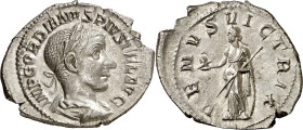 (241-242 d.C.). Gordiano III. Denario. (Spink 8683) (S. 347) (RIC. 131). 2,30 g. EBC-.