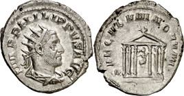 (248 d.C.). Filipo I. Antoniniano. (Spink 8963) (S. 198) (RIC. 25b). 4,27 g. MBC+.