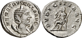 (250 d.C.). Herennia Etruscilla. Antoniniano. (Spink 9495 var) (S. 19) (RIC. 59b). 4,53 g. EBC-.