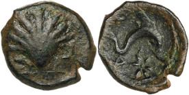 Arse (Sagunt). ¿Sextante?. (FAB. 2064) (ACIP. 1979, como octavo). Cospel algo faltado. 1,39 g. MBC.