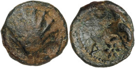 Arse (Sagunt). ¿Sextante?. (FAB. 2064) (ACIP. 1979, como octavo). 1,36 g. BC+.